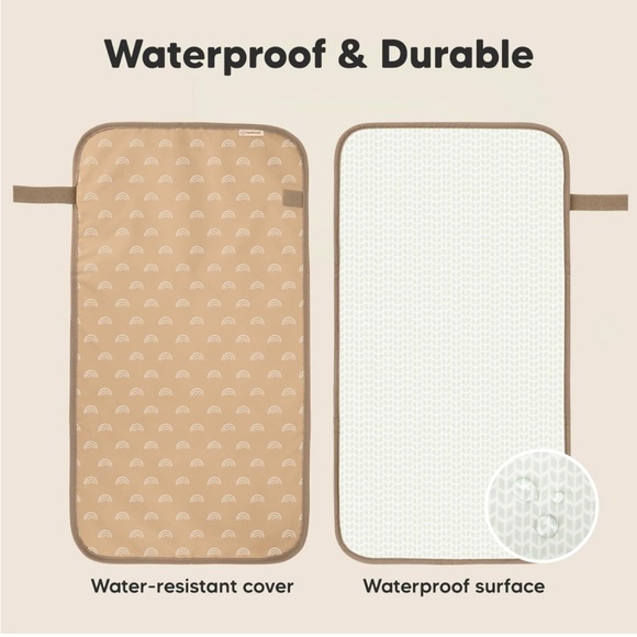 KeaBabies Portable Diaper Changing Pad Waterproof Foldable Travel Changing Mat - Picture 4 of 8